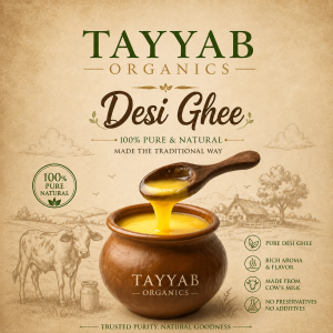 Tayyab Organics Desi Ghee – 1000g | Pure & Natural Traditional Ghee