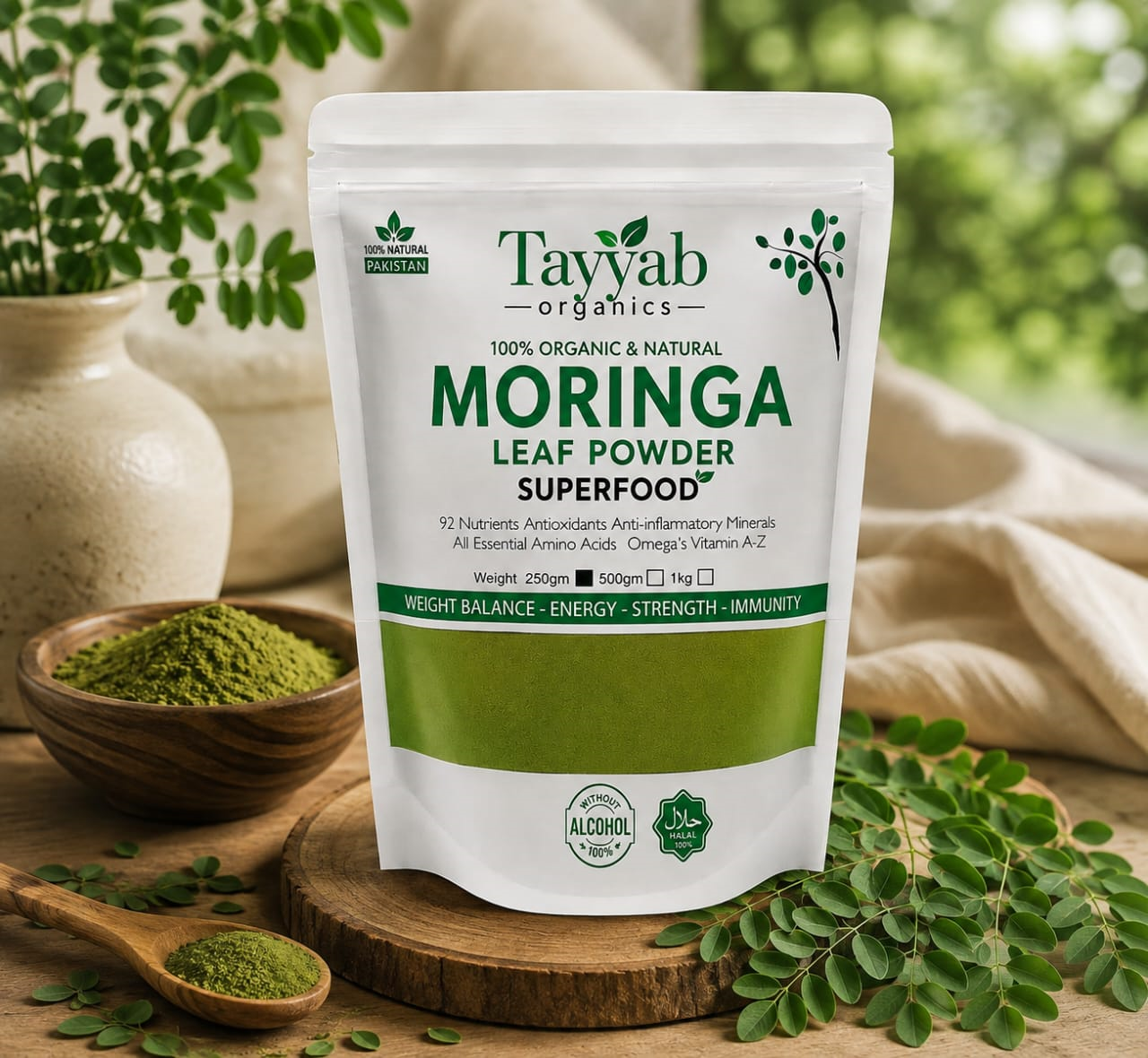 Tayyab Organics Organic Moringa Leaf Powder 100% Natural